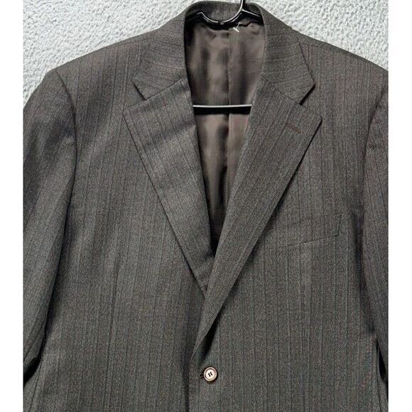 Canali Blazer Mens 54L Adesso Grey Stripe Wool Sport Coat J3 Clothing Italy Made